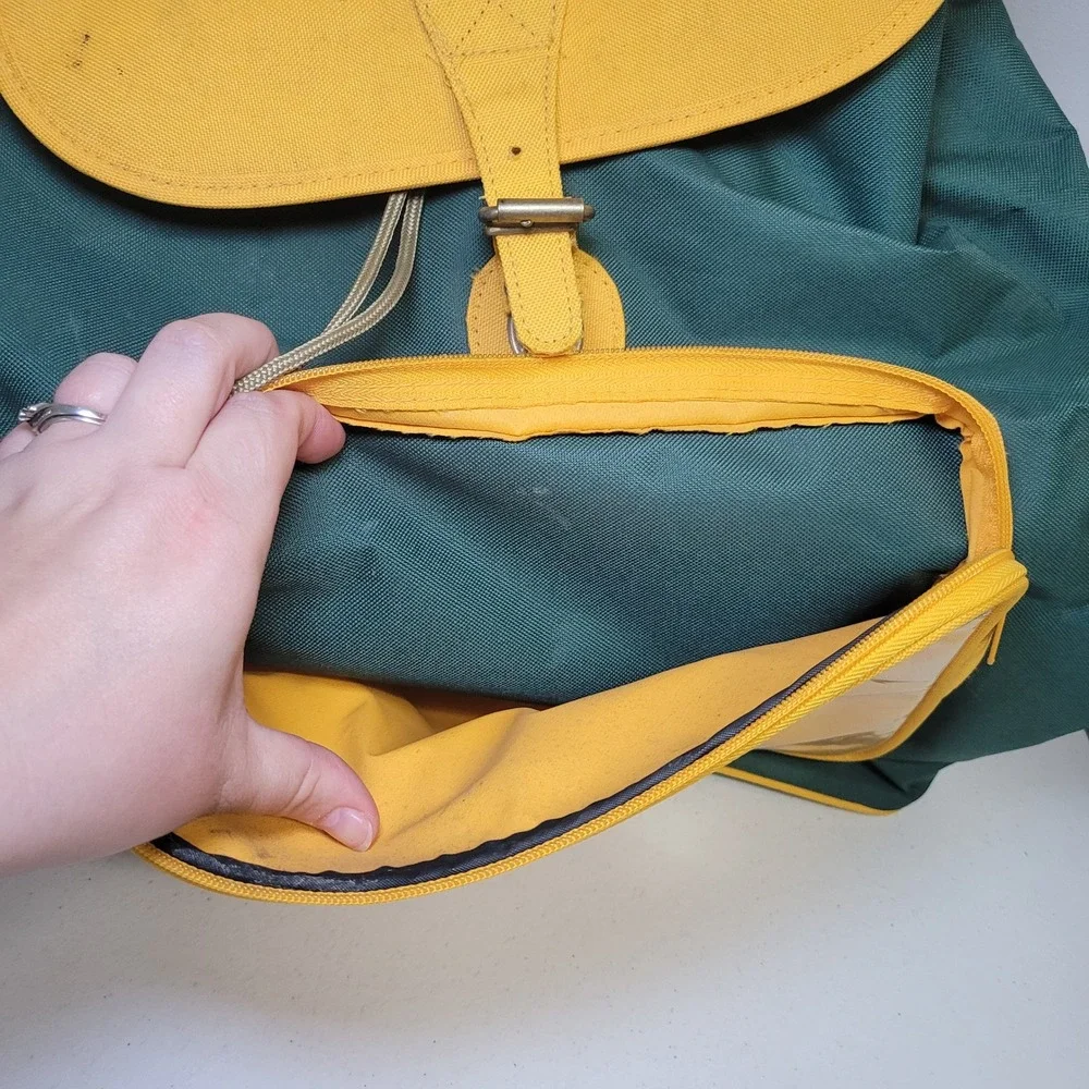 Green Bay Packers Colors‎ Canvas Backpack Green Yellow Basic
